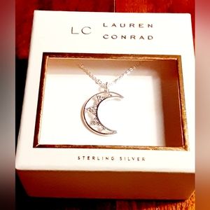 Lauren Conrad Silver Crescent Moon Necklace 🌙